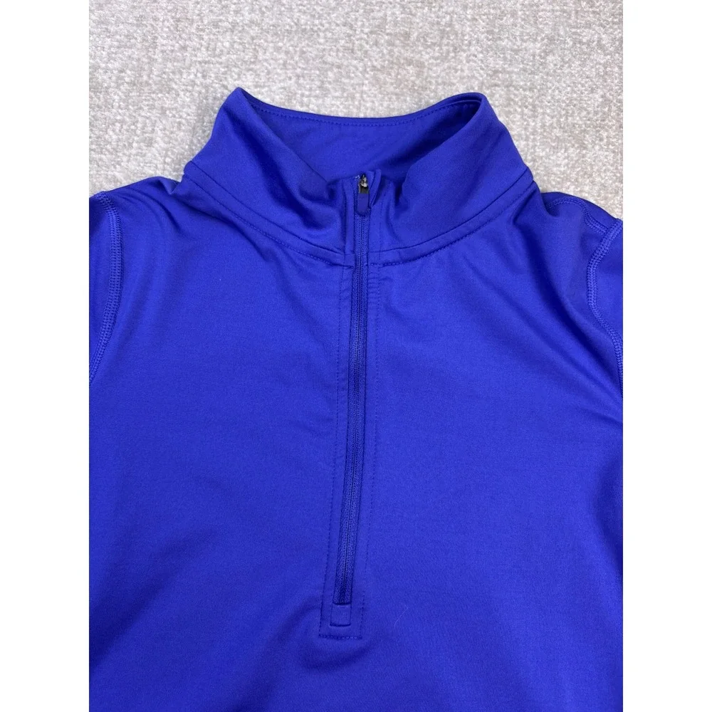 Nike Pro Dri-FIT Girls Royal Blue Quarter Zip Long Sleeve Athletic Pullover L